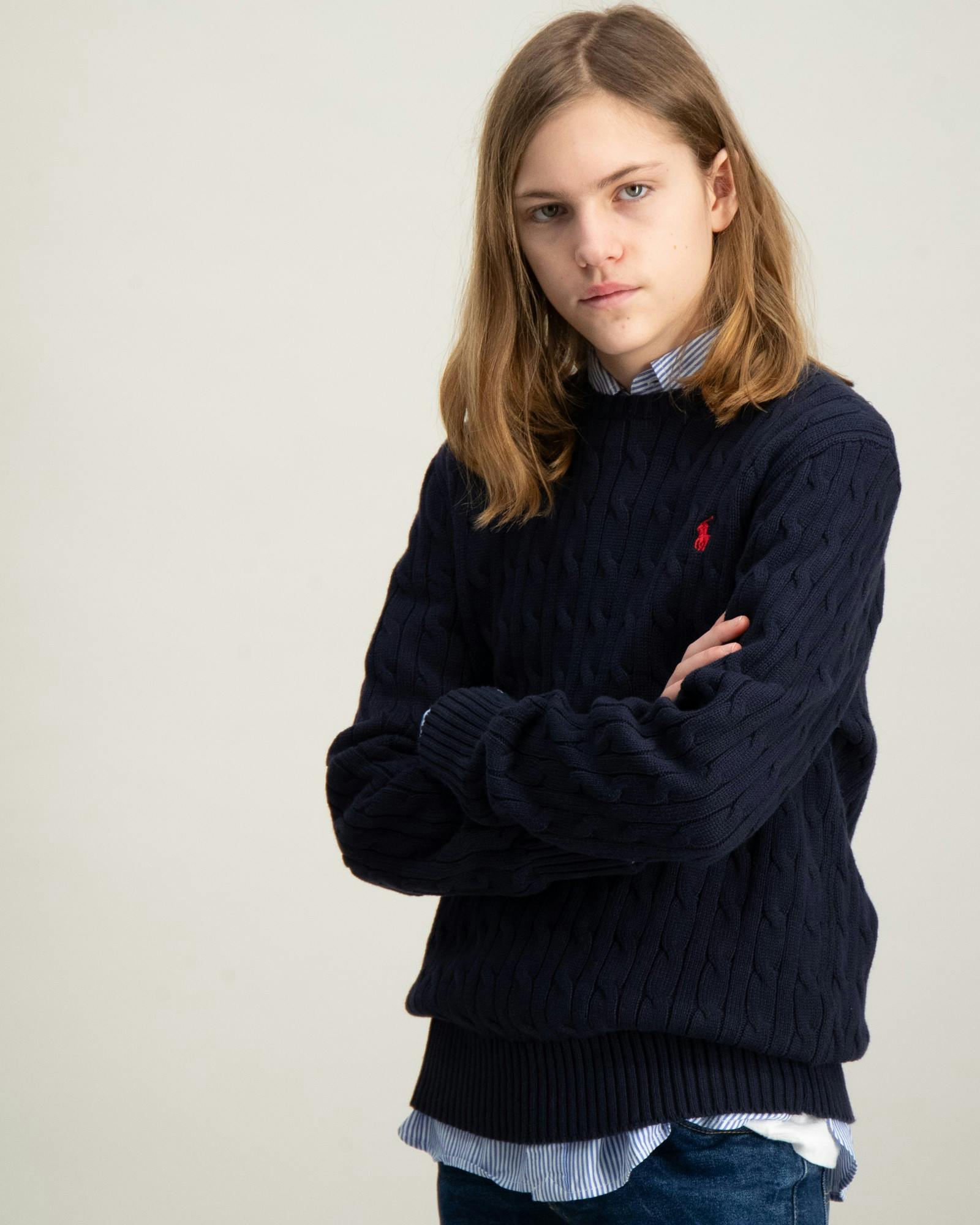 Cable-Knit Cotton Sweater