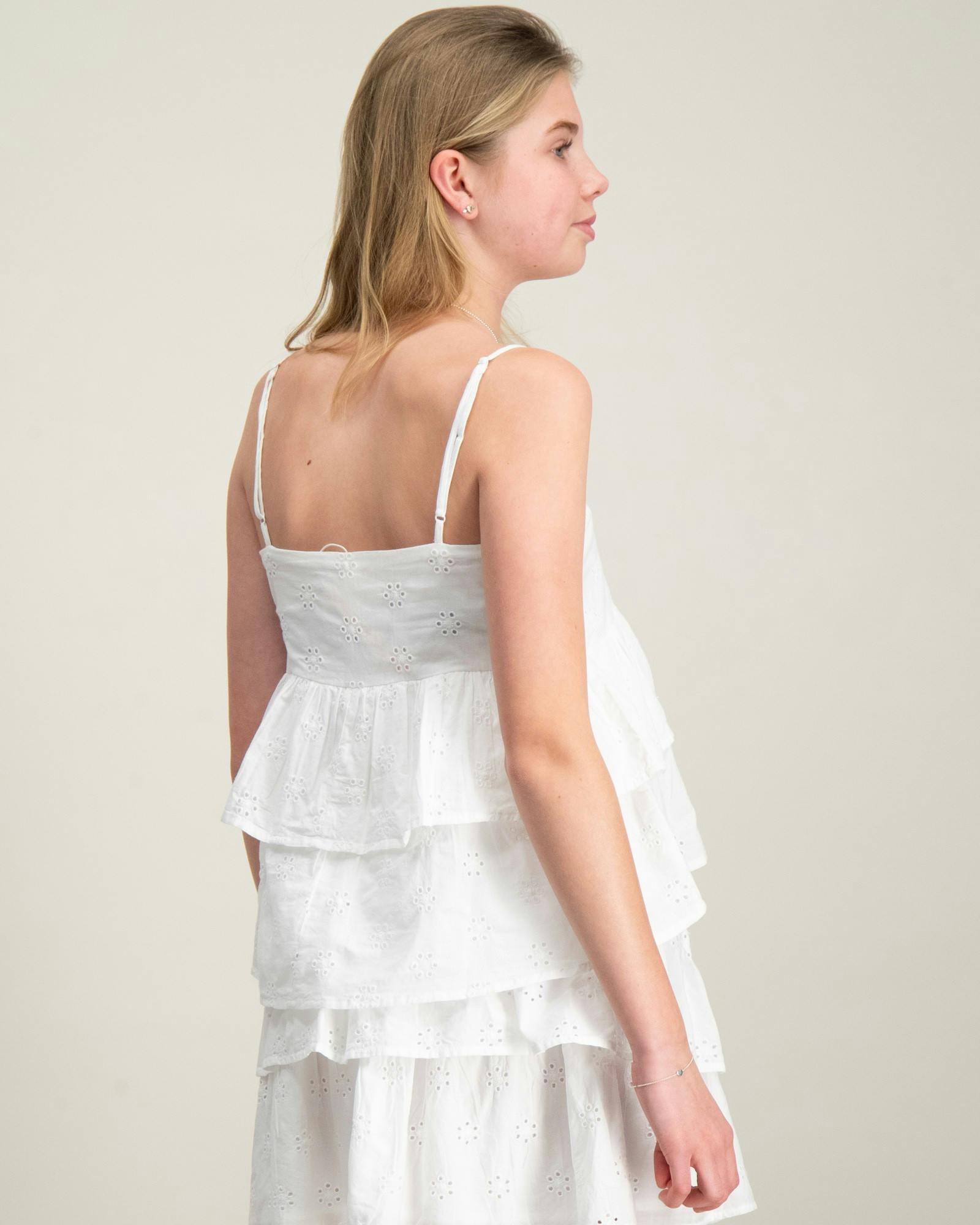 Y anglaise frill top