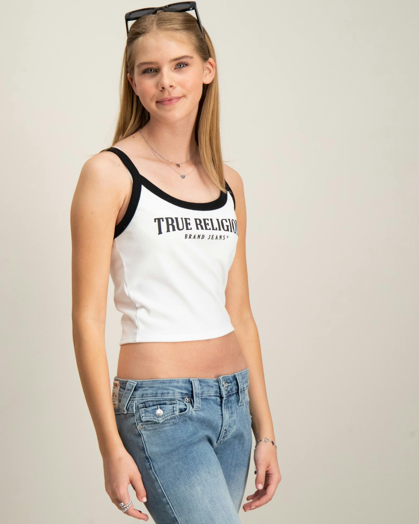 CONTRAST BAND BABY TANK