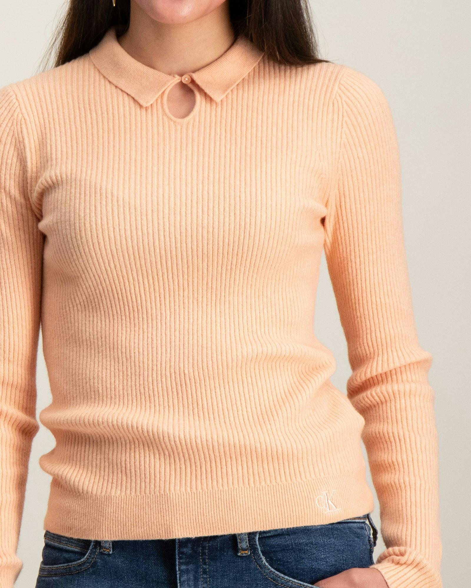 POLO COLLAR KNIT SOFT SWEATER