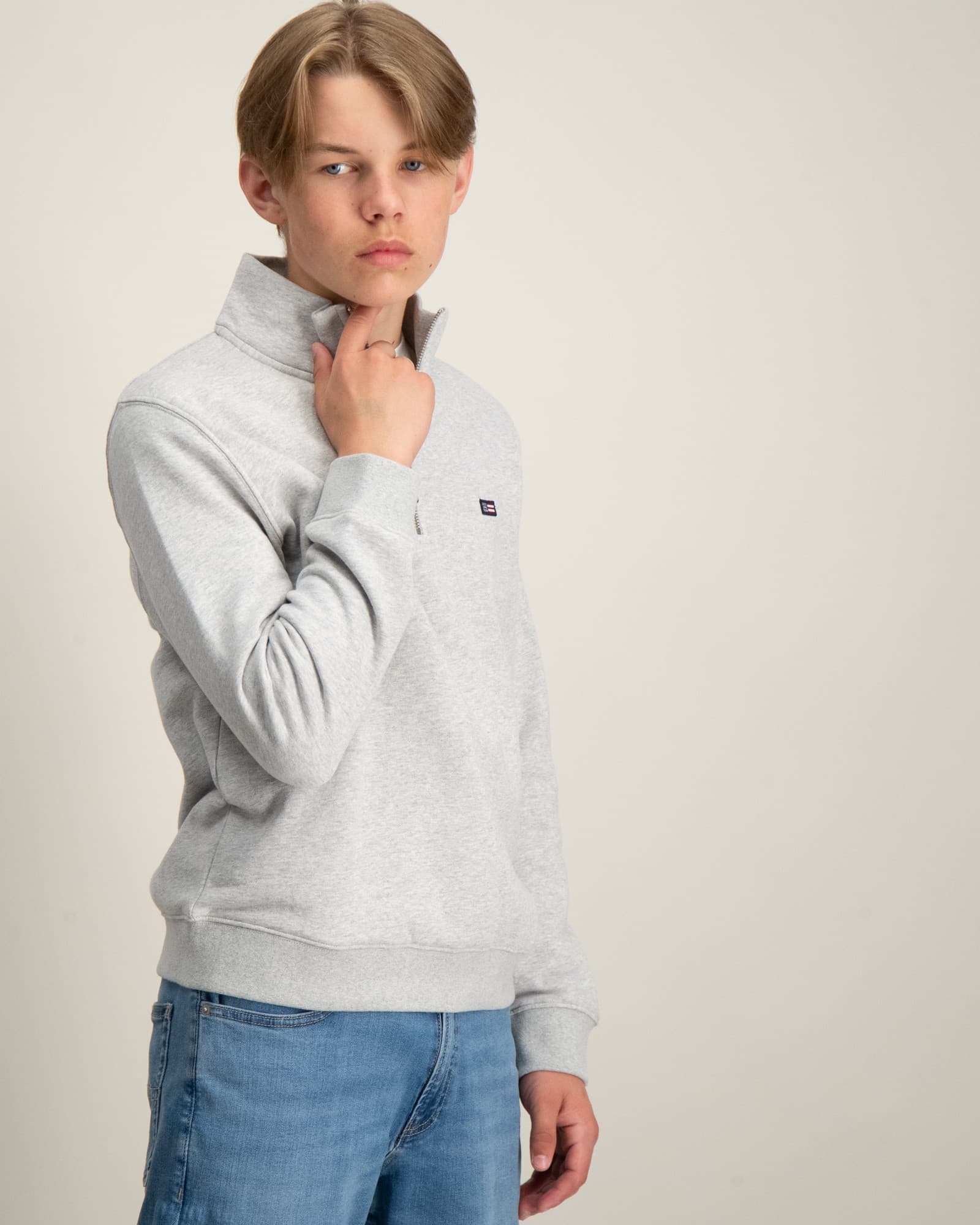 Terry Organic Cotton Half Zip Sweater