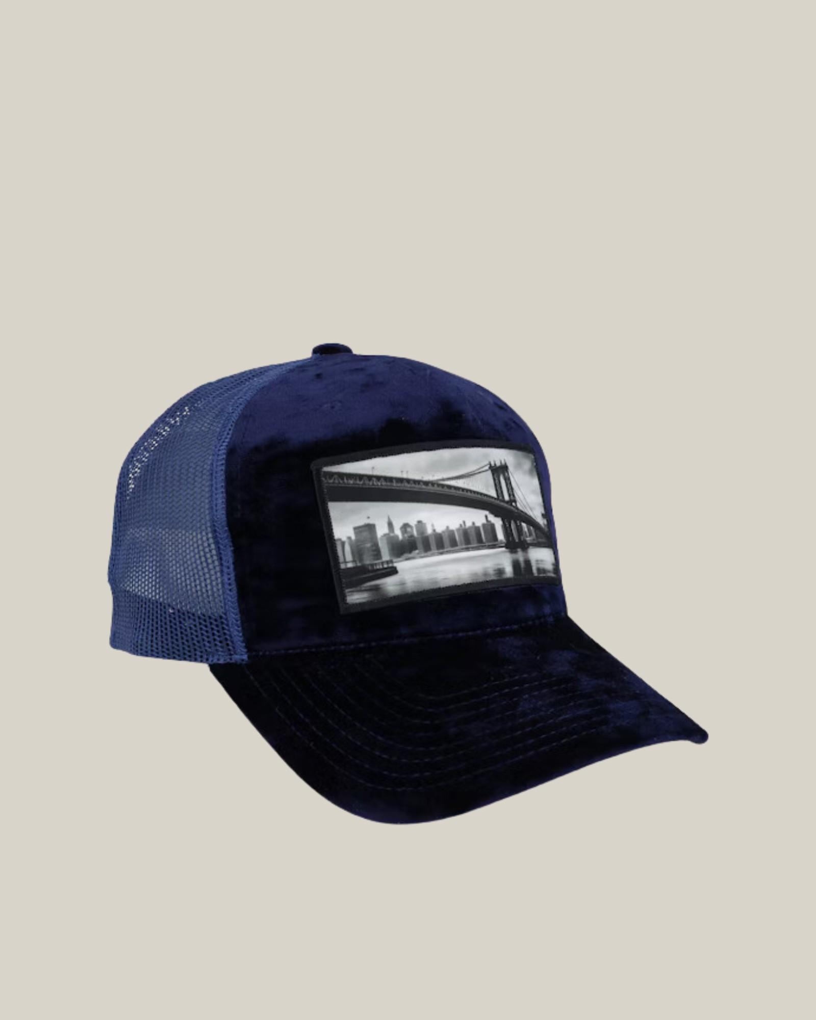 Bridge Navy Velvet Trucker Calza Pennello