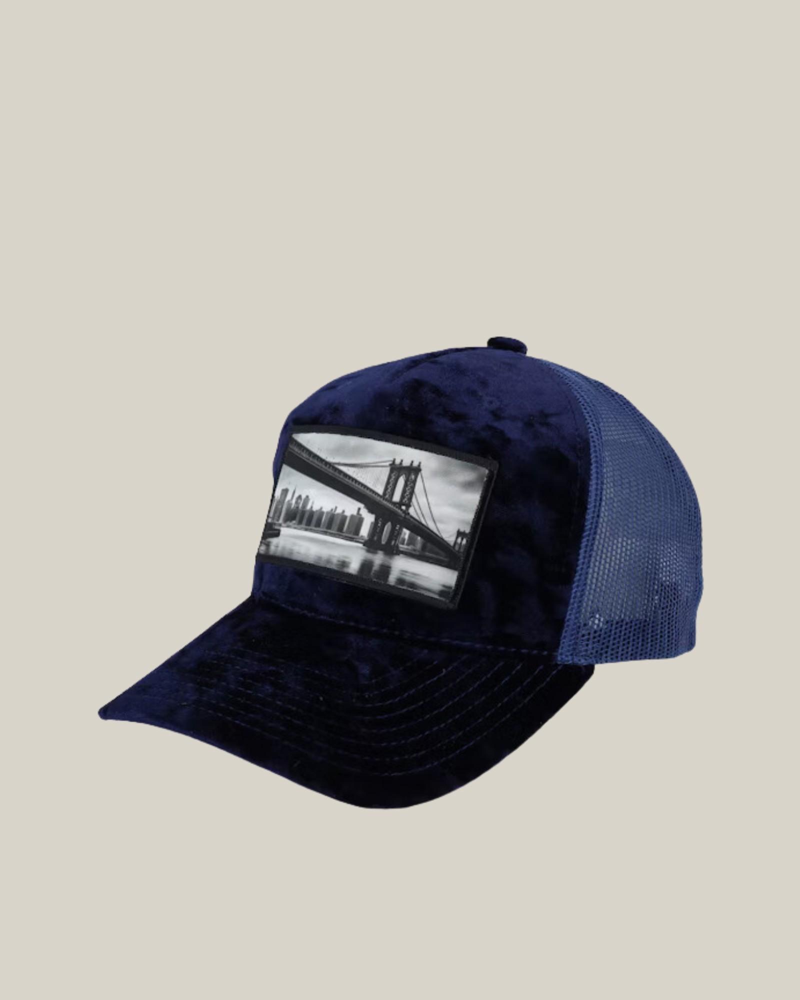 Bridge Navy Velvet Trucker Calza Pennello