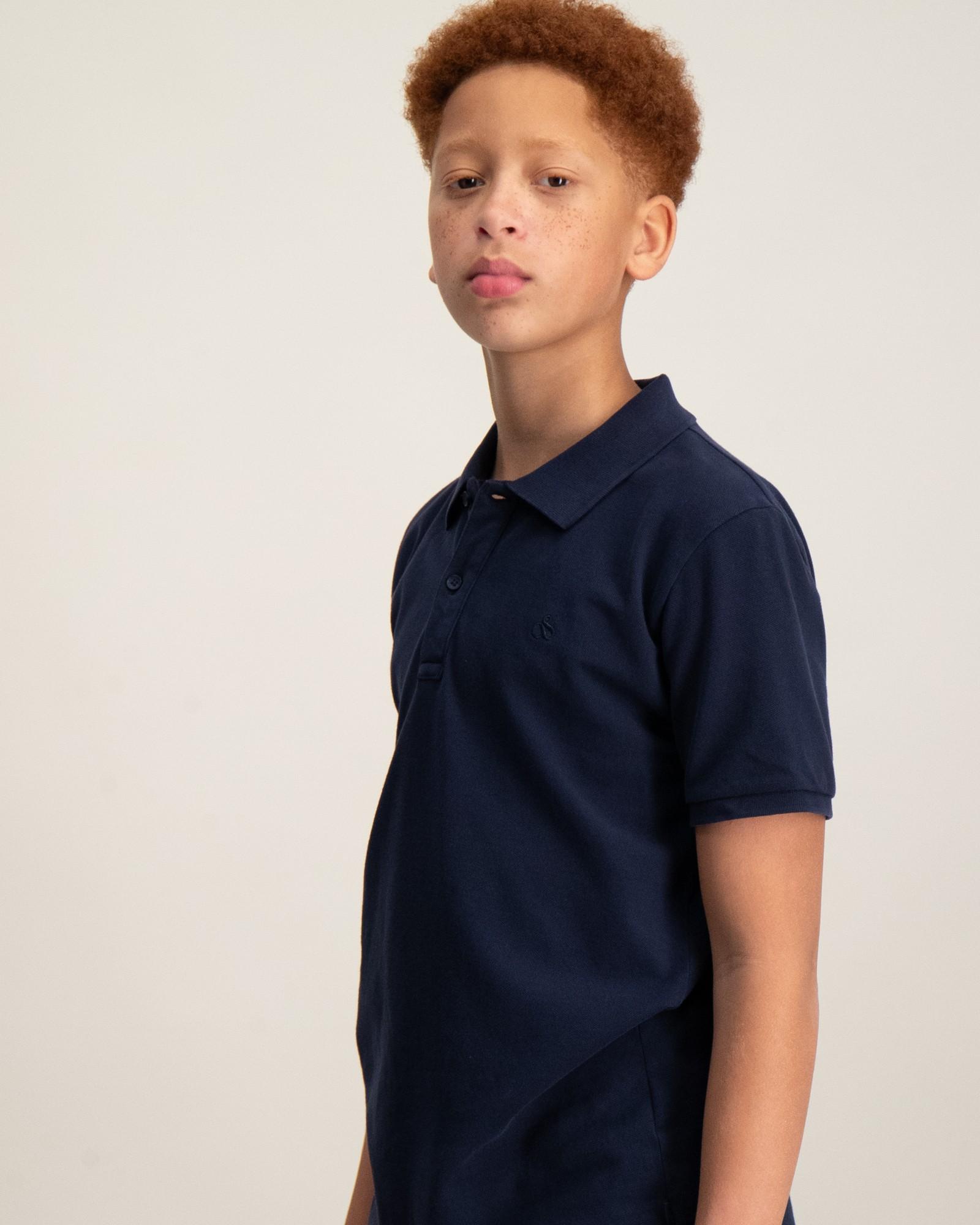 GARMENT-DYED SHORT-SLEEVED PIQUE POLO