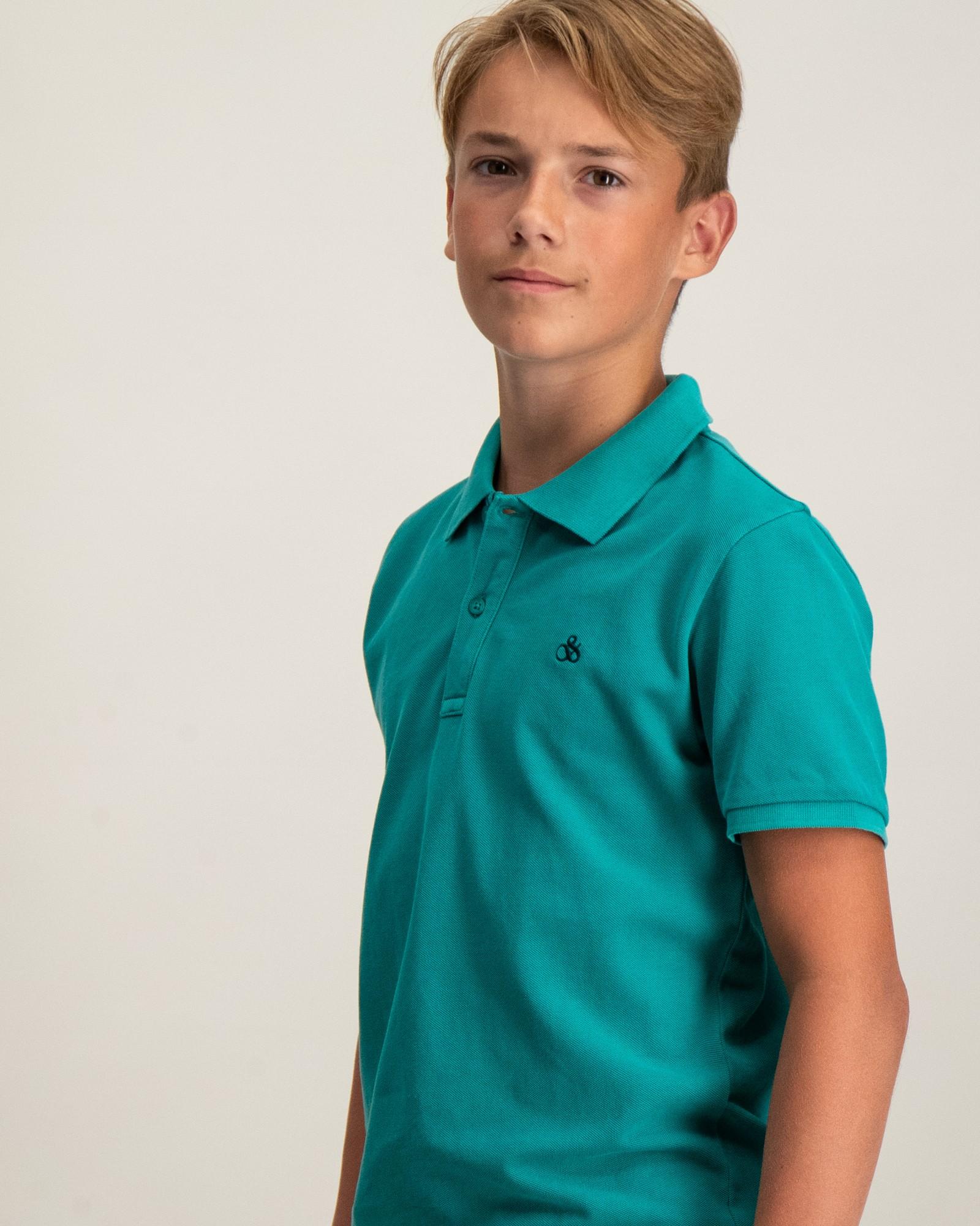 GARMENT-DYED SHORT-SLEEVED PIQUE POLO