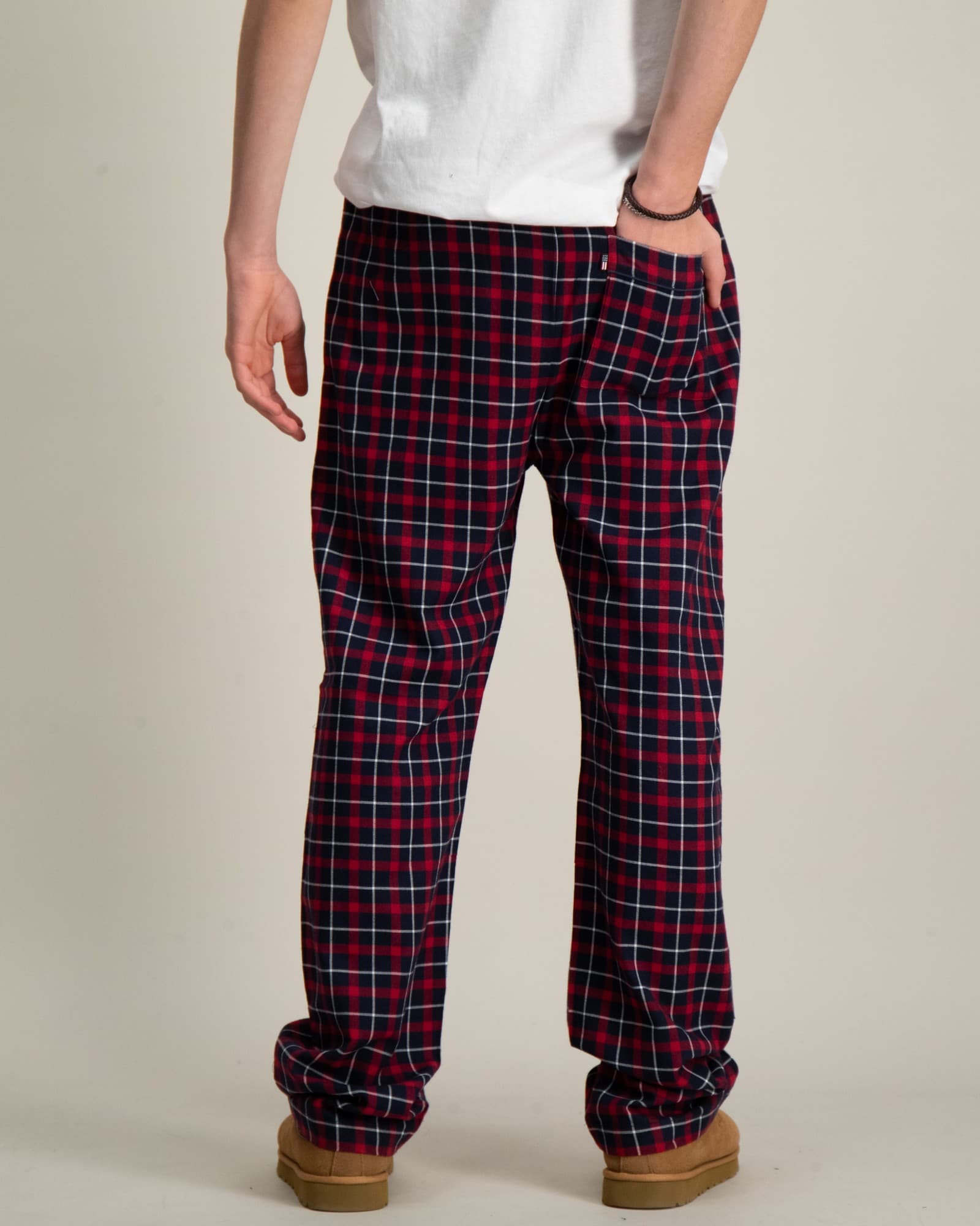 Riley Organic Cotton Checked Flannel Pajama Pants