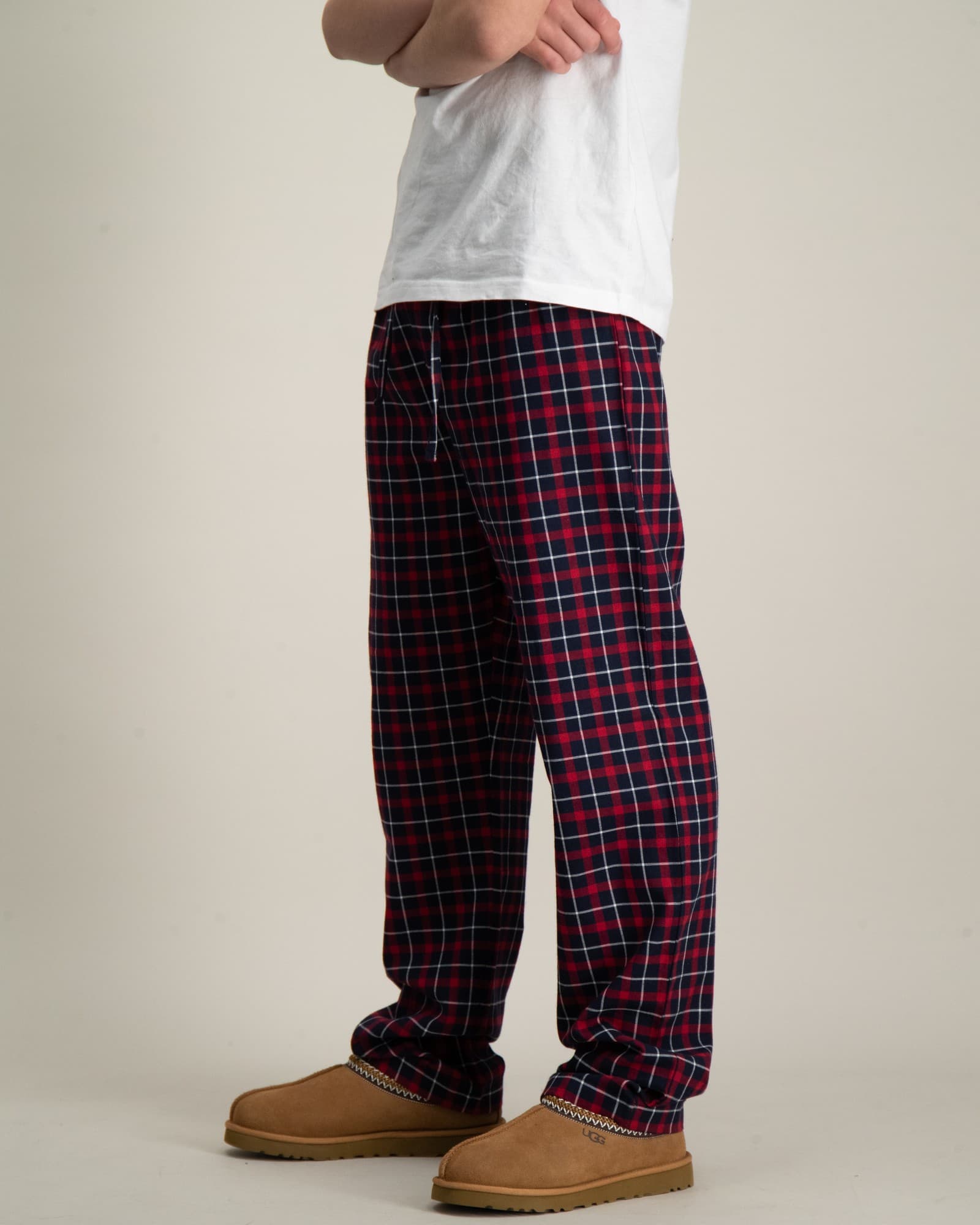 Riley Organic Cotton Checked Flannel Pajama Pants